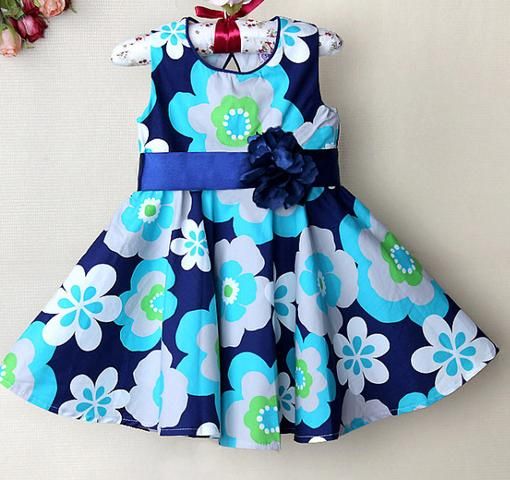 Vestido Flores Azul